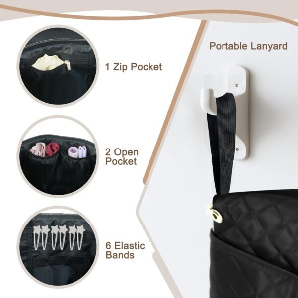 Hair Tools Travel Bag with Heat Resistant Mat, Hai... - Image 5