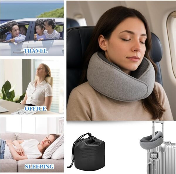 Travel Pillows for Airplanes,Premium Memory Foam T... - Image 7