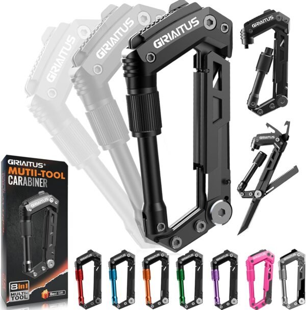 Carabiner Multitool 8-in-1 EDC Carabiners Pocket K... - Image 2