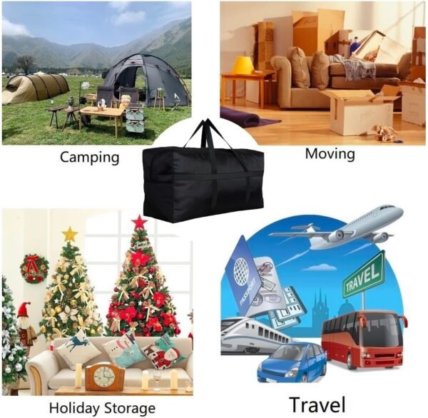 Extra Large Storage Duffle Bag with Zippers and Ha... - Image 9