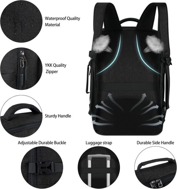 Travel Backpack for Men Women 17 Inch Flight Appro... - Image 6
