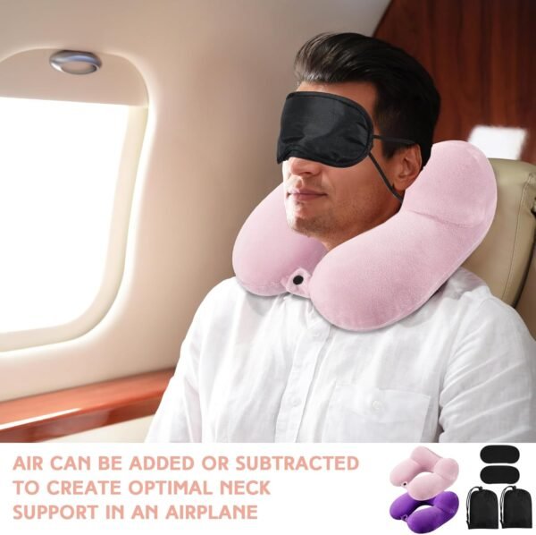 Sintuff 2 Pack Inflatable Travel Pillow for Airpla... - Image 7