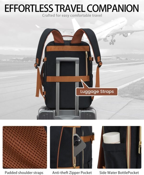 40L Travel Backpack for Women, Carry On Bag Flight... - Image 7