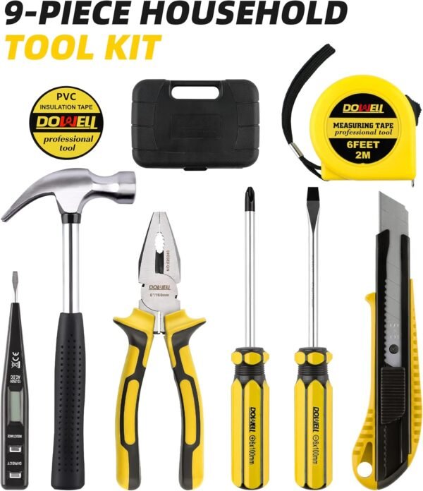DOWELL Small Homeowner Tool Set 9 Pieces General H... - Image 3