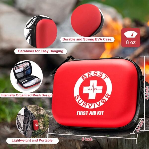 Mini First Aid Kit -Small Waterproof Hard Shell Me... - Image 3