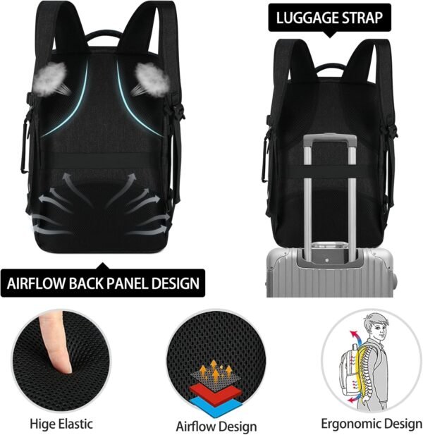 Travel Backpack for Men Women 17 Inch Flight Appro... - Image 8