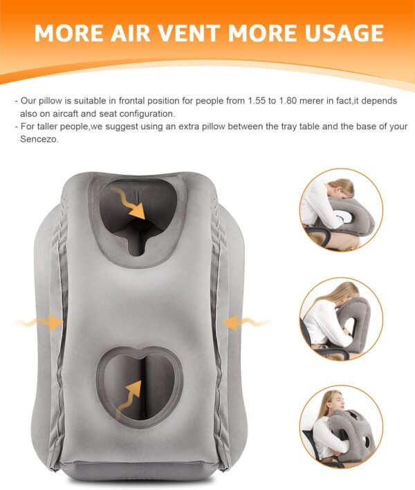 Sunany Travel Pillow, Inflatable Neck Pillow Used ... - Image 3