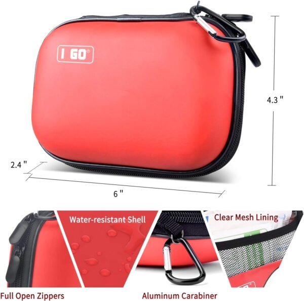 I GO 85 Pieces Hard Shell Mini Compact First Aid K... - Image 3