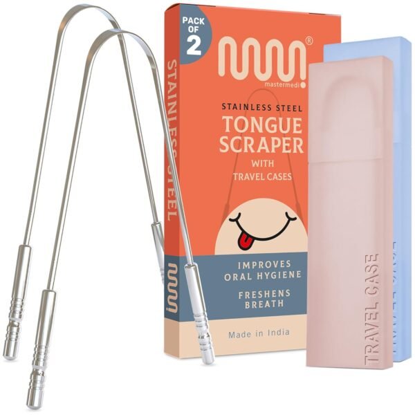 MasterMedi Tongue Scraper for Adults with Multicol... - Image 2