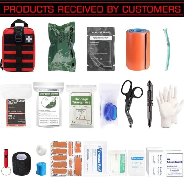 Ifak Trauma Kit, 74 Piece Upgrade Tactical First A... - Image 3