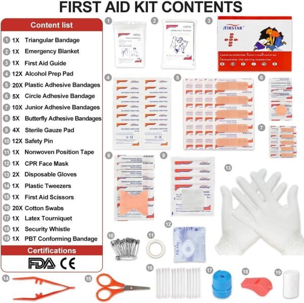 100-Piece First Aid Kit - Compact Portable Emergen... - Image 7