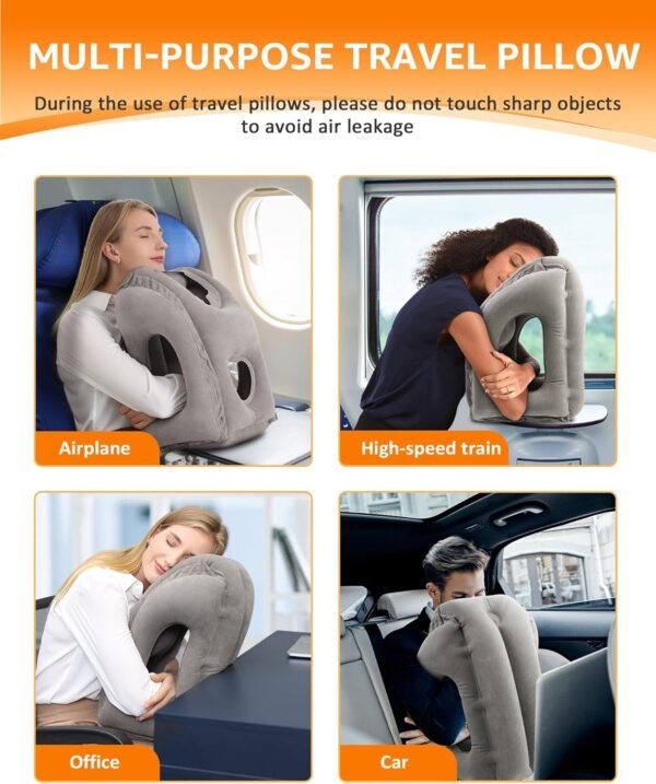 Sunany Travel Pillow, Inflatable Neck Pillow Used ... - Image 8