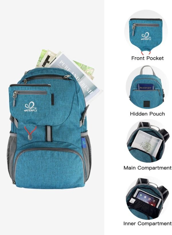 WATERFLY Small Lightweight Packable Backpack: 20l ... - Image 5