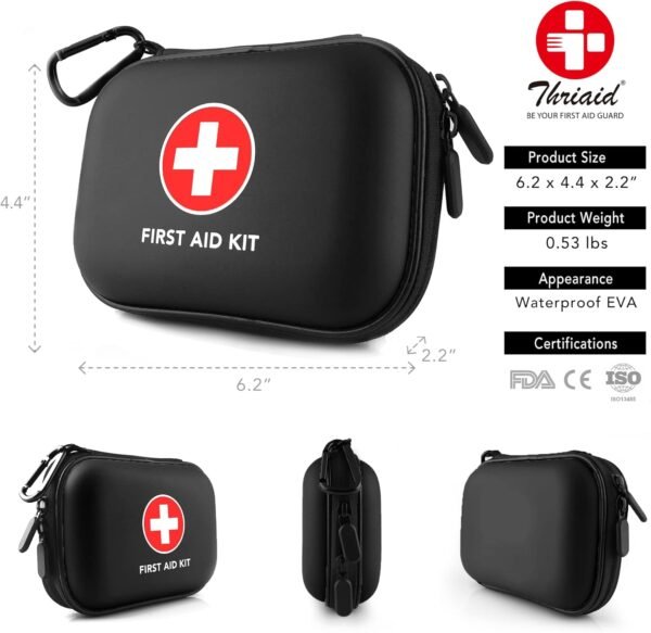 Mini First Aid Kit, 100 Pieces Water-Resistant Har... - Image 3