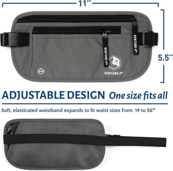 VENTURE 4TH Travel Money Belt - Slim Passport Hold... - Image 3