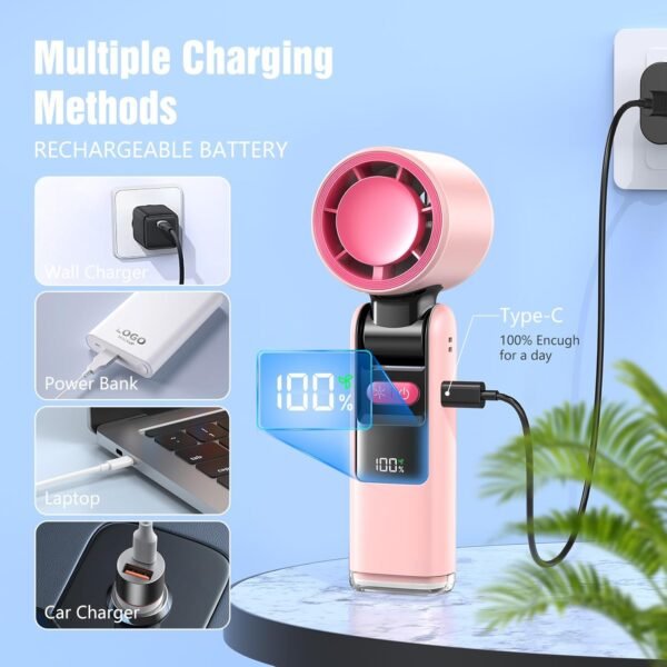 Portable Handheld Turbo Fan, Portable Mini Fan 600... - Image 8