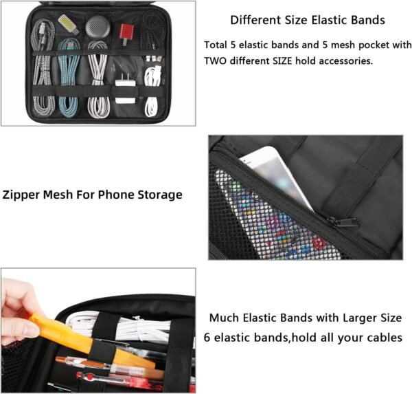 MATEIN Cable Organizer Bag, Large Travel Storage B... - Image 5