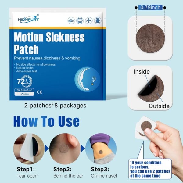 16ct Motion Sickness Patches – Sea Sickness Patche... - Image 4