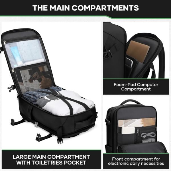 Maelstrom Travel Backpack for Men Women, 35L Carry... - Image 5