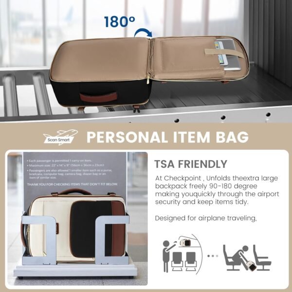 LOVEVOOK Travel Backpack for Women,40L Carry On Ba... - Image 7