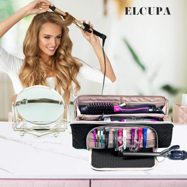 Large Hair Tools Travel Bag with Iron Mat - 2in1 H... - Image 8