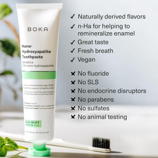 Boka Fluoride Free Travel Size Toothpaste Nano Hyd... - Image 9