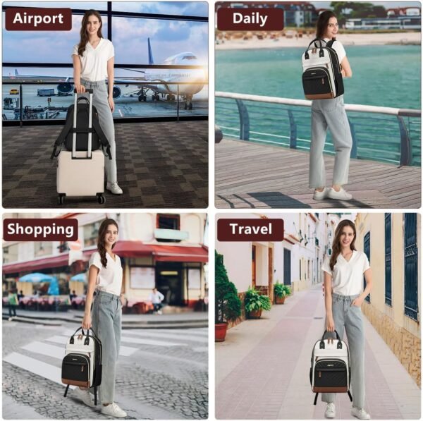 Laptop Backpack for Women Bag - 15.6 inch Work Tra... - Image 7