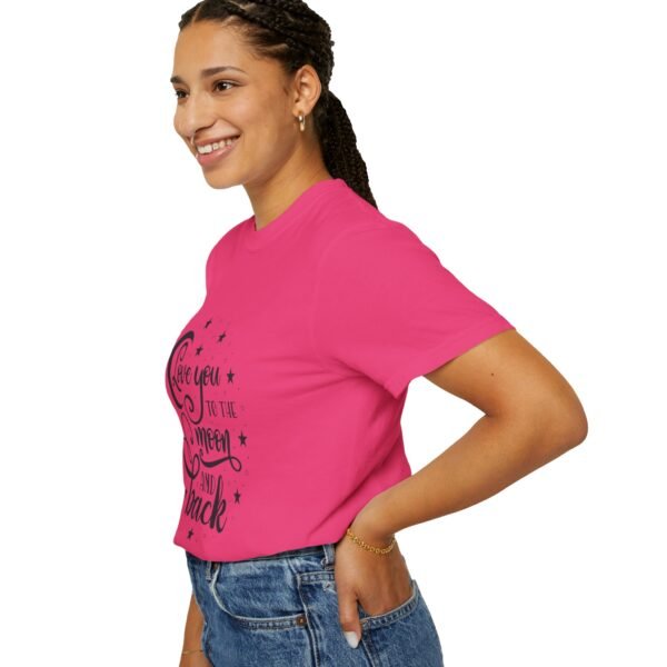 Love You to the Moon and Back Unisex T-Shirt | Cute Gift for Him/Her, Relaxed Fit Tee, Relationship Gift, Gift for Parents, Couple's Shirt - Image 5