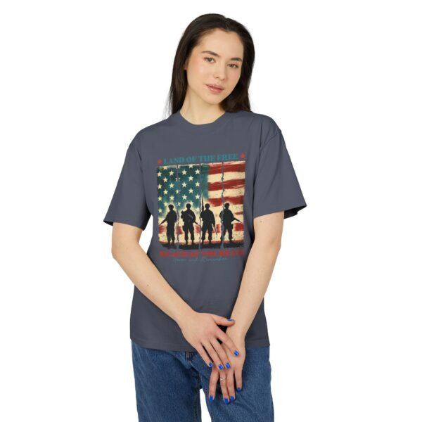 Patriotic Unisex Tee - Land of the Free - Brave American Heroes Shirt, Memorial Day Gift, Veteran's Day Tee, Independence Day Style, [...] - Image 17