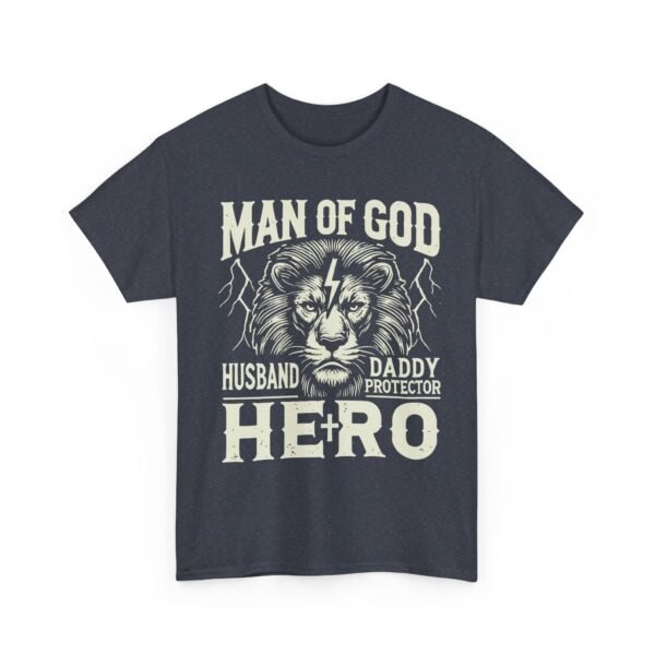 Heroic Faith Unisex Heavy Cotton Tee - Man of God, Husband, Daddy, Protector, Gift for Dads, Father's Day, Christian Apparel - Image 33