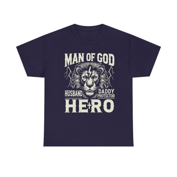 Heroic Faith Unisex Heavy Cotton Tee - Man of God, Husband, Daddy, Protector, Gift for Dads, Father's Day, Christian Apparel - Image 35
