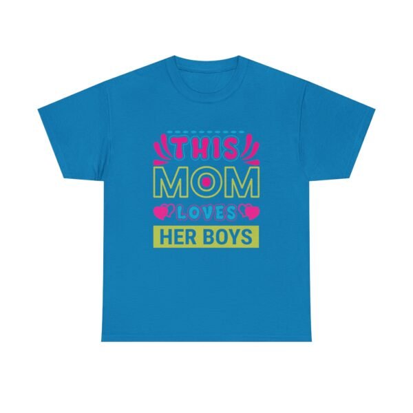 Mom Love Unisex Heavy Cotton Tee - This Mom Loves Her Boys Gift, Family T-Shirt, Cute Mom Shirt, Mother's Day Apparel, Cozy Casual Tee - Image 19