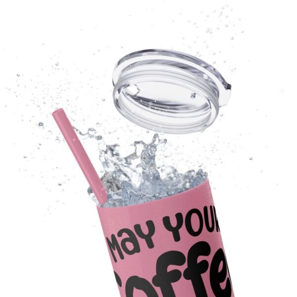 Coffee Kick-In Skinny Tumbler, 20oz | Motivational Drinkware for Daily Boost, Gifts for Coffee Lovers, Travel Mug, Unique Drink [...] - Image 19