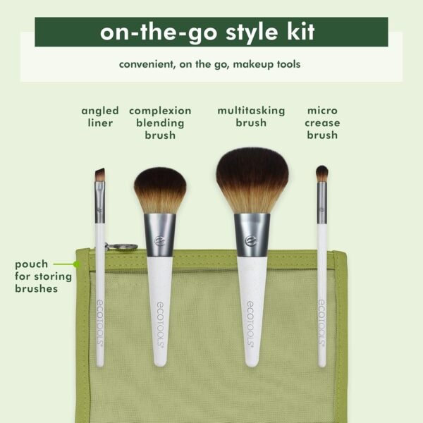 EcoTools On-The-Go Makeup Brush Kit, Travel-Friend... - Image 3