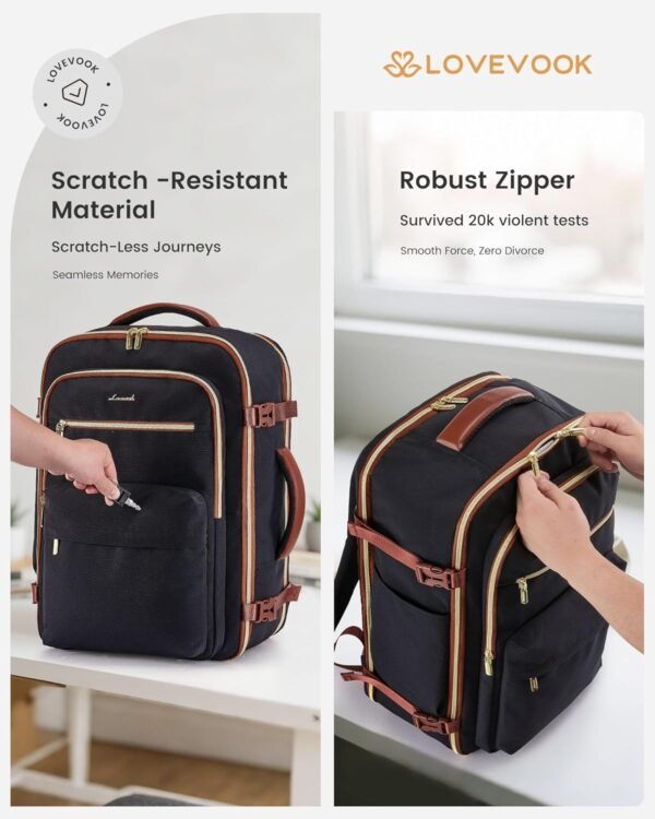 LOVEVOOK Carry On Travel Backpack for Women, Airli... - Image 5
