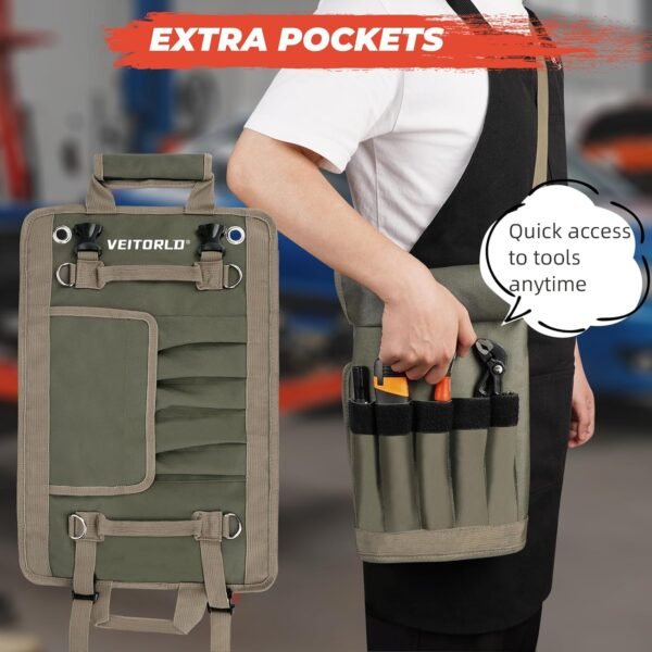 Veitorld Tool Roll Up Bag, Gifts for Men Dad Husba... - Image 6