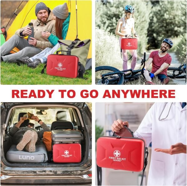 410 Piece Waterproof Hard Shell First Aid Kit for ... - Image 8