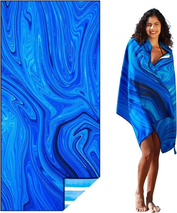 Microfiber Lightweight Beach Towel Sand Free Quick... - Image 2