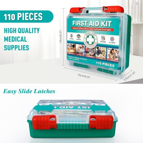 General Medi 110 Pieces Small First Aid Kit - Hard... - Image 4