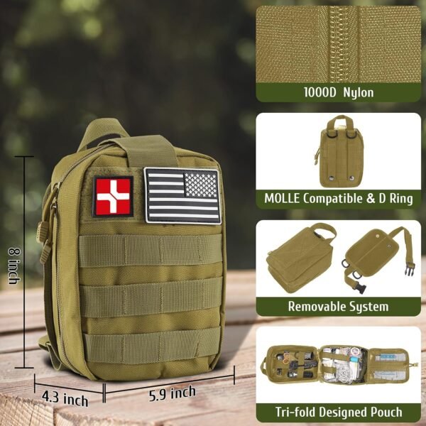 Survival Kits, 170 PCS First Aid Kit/Trauma Kit wi... - Image 3