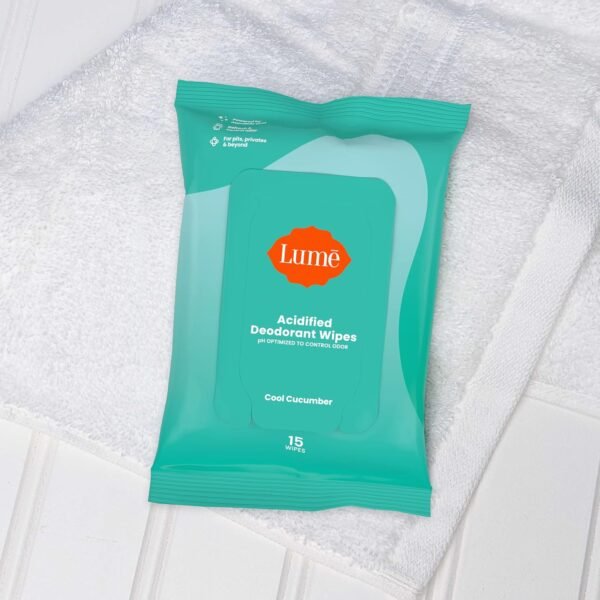 Lume Acidified Deodorant Wipes - 24 Hour Odor Cont... - Image 7