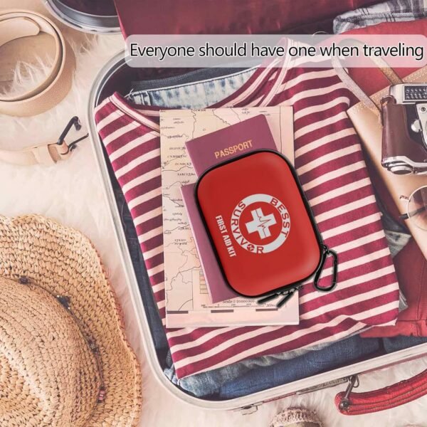 Mini First Aid Kit -Small Waterproof Hard Shell Me... - Image 6