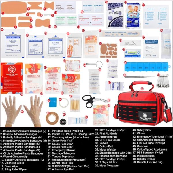 Premium 450 Piece Large First Aid Kit for Home, Tr... - Image 3