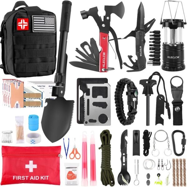 Survival Kit and First Aid kit, 160 Pcs Emergency ... - Image 2
