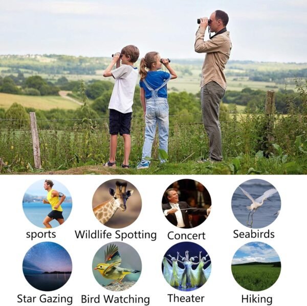 POLDR 12X25 Small Pocket Binoculars Compact Adults... - Image 8