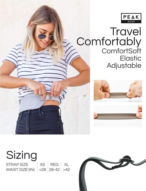 Peak Gear Travel Money Belt. Premium Quality Trave... - Image 6
