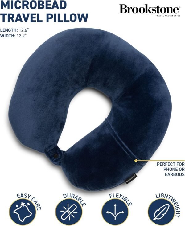 Brookstone Microbead Travel Head and Neck Pillow L... - Image 3