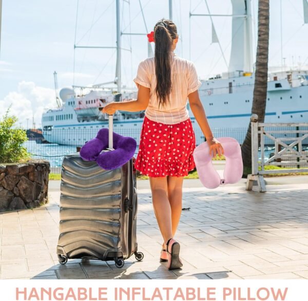 Sintuff 2 Pack Inflatable Travel Pillow for Airpla... - Image 6