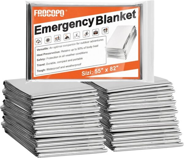 6 Pack Emergency Mylar Blanket, Emergency Blanket ... - Image 2