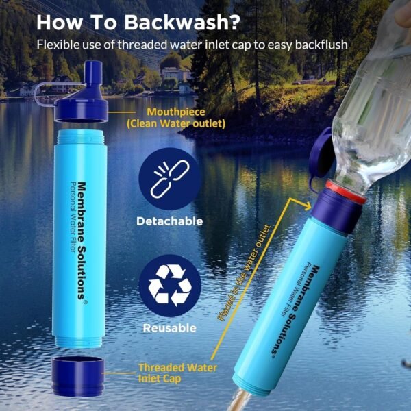 Membrane Solutions Straw Water Filter S1, NSF/ANSI... - Image 6